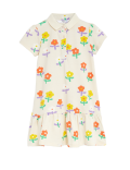 Pure Cotton Printed Polo Collar Dress