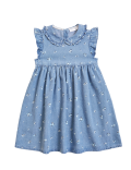 Denim Floral Print Dress (2-7 Yrs)