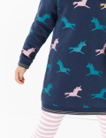 Unicorn Print Sweat Dress (3 Months - 7 Years)