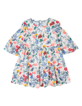 Flamingo Print Woven Tiered Dress (2-7 Yrs)