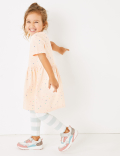 Cotton Spotted Dress (2-7 Yrs)