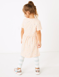 Cotton Spotted Dress (2-7 Yrs)
