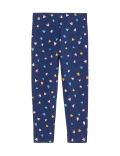 Cotton Rich Heart Print Leggings (2-8 Yrs)