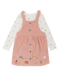 2pc Pure Cotton Embroidered Pinafore Outfit (2-7 Yrs)
