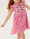 Floral Embroidered Dress (2-7 Yrs)