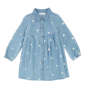 Denim Boucle Spotted Shirt Dress (2-7 Yrs)
