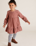 Cotton Corduroy Tiered Dress (2-7 Yrs)