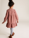 Cotton Corduroy Tiered Dress (2-7 Yrs)