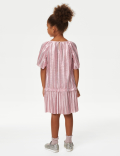 Plisse Metallic Dress (2-8 Yrs)