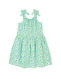 Floral Print Shoulder Tie Dress (2-7 Yrs)