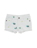 Denim Embroidered Floral Shorts (2-7 Yrs)