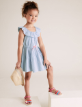Pure Cotton Striped Dres