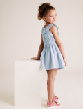 Pure Cotton Striped Dres