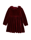 Glitter Spot Velvet Dress (2-7 Yrs)