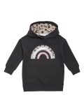 Cotton Rich Hooded Rainbow Sequin Dress (2-7 Yrs)