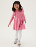 2pc Frill Dress & Tights Set (2-7 Yrs)