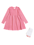 2pc Frill Dress & Tights Set (2-7 Yrs)