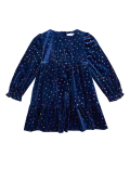 Velvet Star Print Dress (2-7 Yrs)