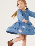 Denim Butterfly Dress (2-7 Yrs)