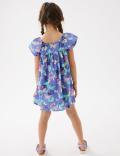 Pure Cotton Butterfly Print Dress (2-7 Yrs)