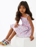 Pure Cotton Floral Dress (2-7 Yrs)