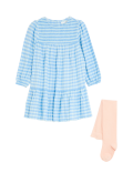 Pure Cotton Gingham Dress and Tights