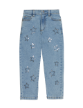 Regular Denim Sequin Star Jeans