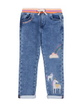 Regular Denim Unicorn Embroidered Jeans (2-7 Yrs)