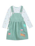 2pc Pure Cotton Pinafore Outfit