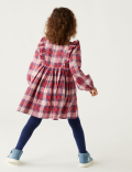 Cotton Rich Check Dress with Tights