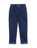 Pure Cotton Spotted Trousers