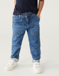 Regular Denim Paperbag Waist Jeans
