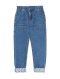 Regular Denim Paperbag Waist Jeans