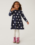 Knitted Dress & Tights Outfit