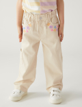 Denim Floral Jeans