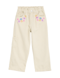 Denim Floral Jeans