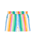 Denim Rainbow Striped Shorts