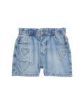 Denim Heart Shorts
