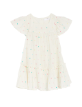 Pure Cotton Embroidered Spotted Dress