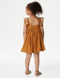 Pure Cotton Floral Dress with Scrunchie