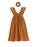 Pure Cotton Floral Dress with Scrunchie
