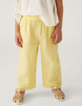 Pure Cotton Wide Leg Trousers