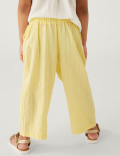 Pure Cotton Wide Leg Trousers
