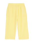 Pure Cotton Wide Leg Trousers