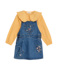 2pc Pure Cotton Squirrel Pinafore Outfit (2-8 Yrs)