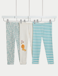 3pk Cotton Rich Assorted Leggings