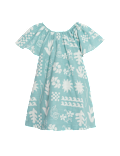 Pure Cotton Surf Print Dress (2-8 Yrs)