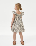 Pure Cotton Floral Embroidered Dress (2-8 Yrs)