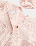 2pc Cotton Rich Tiered Dress with Scrunchie (2-8 Yrs)