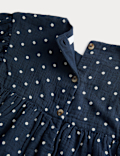 Cotton Rich Polka Dot Dress (1-8 Yrs)